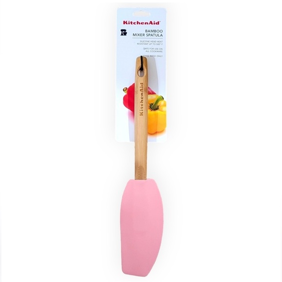 Pink Kitchenaid guava glaze bamboo mixer spatula - Picture 1 of 3